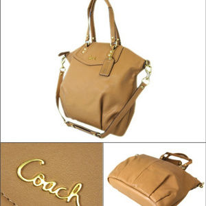 Coach Ashley Leather Satchel Camel